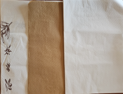 Paper - Disposable Paper Tablecloth with 2 ply (PE)  1,30 meter x 1 meter